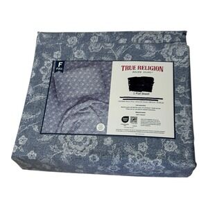 True Religion Brand Jeans Full Flat Fitted Polyester Blue New